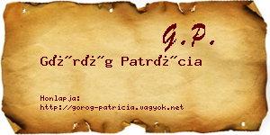 Görög Patrícia névjegykártya