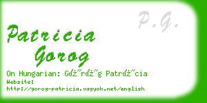 patricia gorog business card